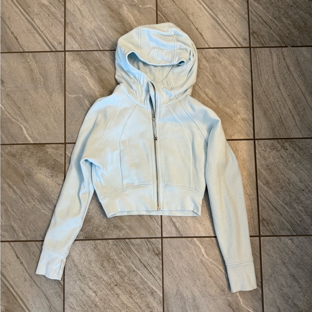 Lululemon full zip cropped scuba women’s size 8 never worn, just washed